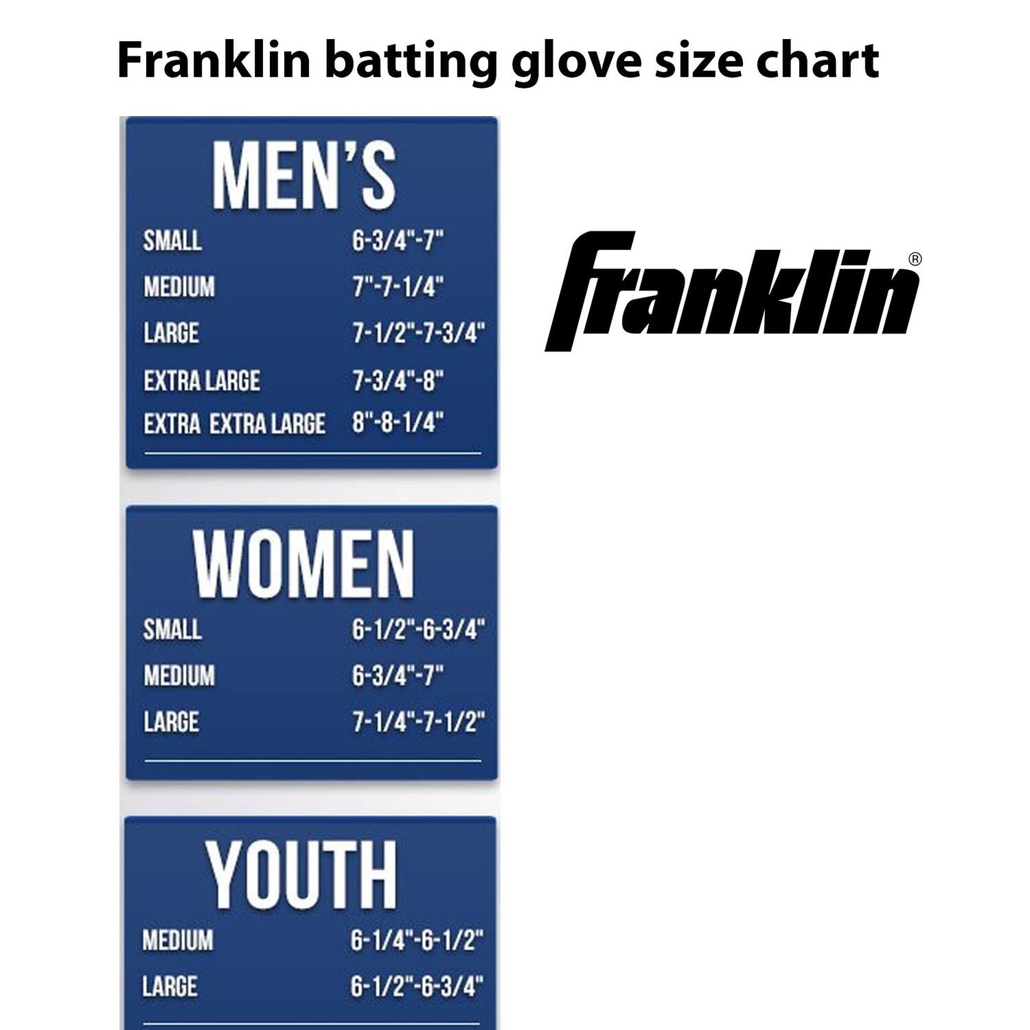 Franklin CFX FP Chrome Series Fastpitch Softball Women´s Batting Glove XL White/Navy/Red